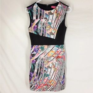 Betsey Johnson Colorblock Scuba Dress Size 2 Vintage
